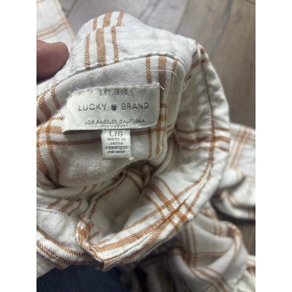 Lucky Brand Plaid Button Down Shirt Women’s Large Oversized Flannel Style - Picture 6 of 7